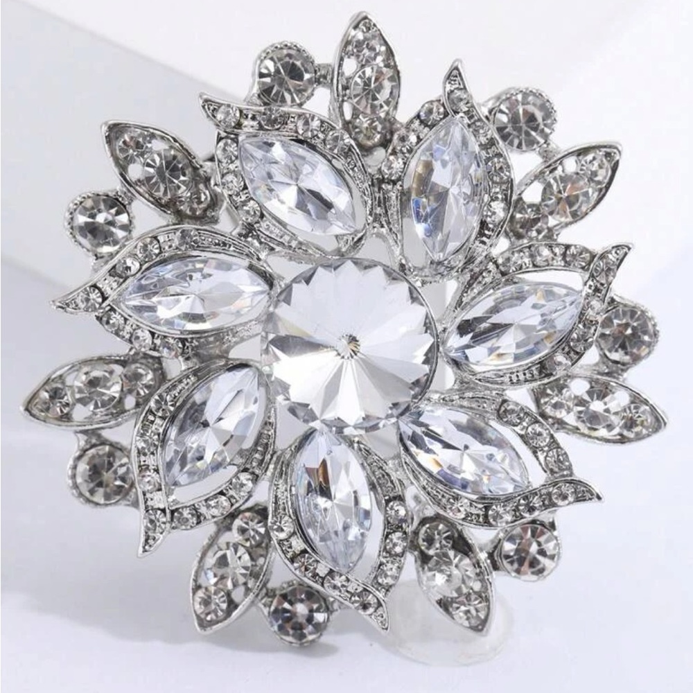 Luxe rhinestone brooch